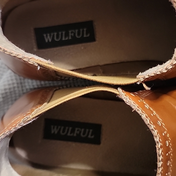 WULFUL brouged wingtip chelsea ankle boots Msz13 - Picture 2 of 8